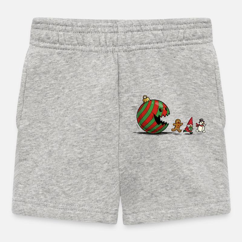 Verschlingende Weihnachtskugel Ornament - Baby Shorts - Grau meliert