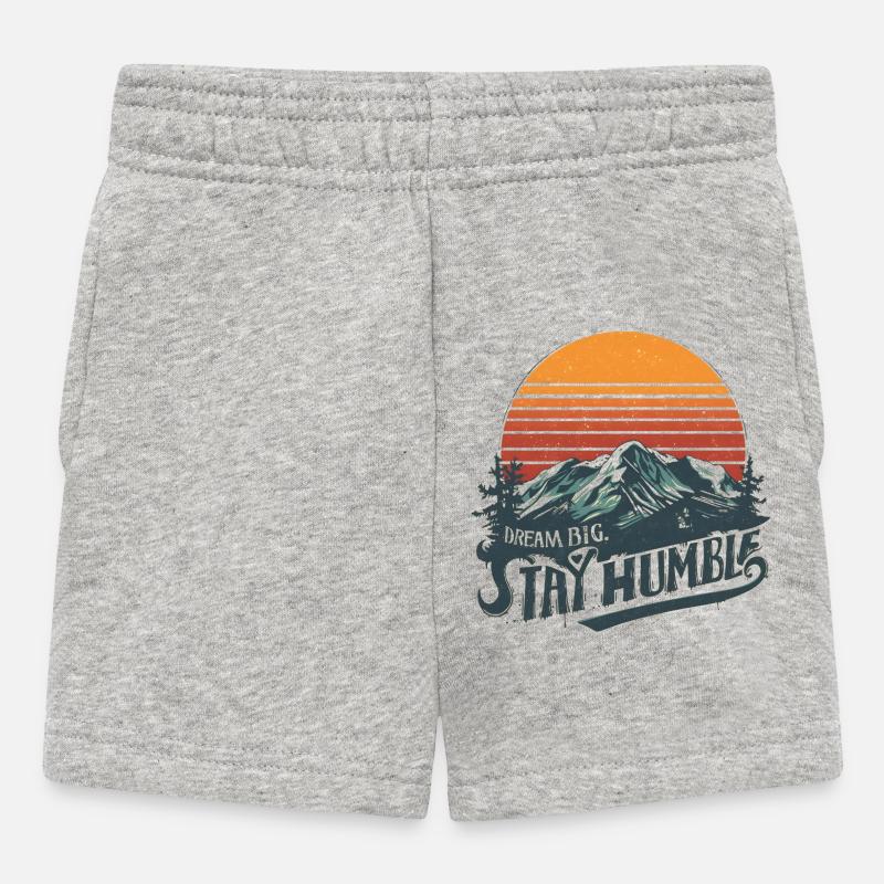 Rêve grand Reste Humble Mountain - Short Bébé - gris chiné