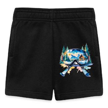 Winterlandschaft Skigoggles - Baby Shorts - Schwarz - Vorne