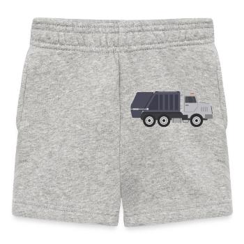 Müllwagen - Baby Shorts - Grau meliert - Vorne
