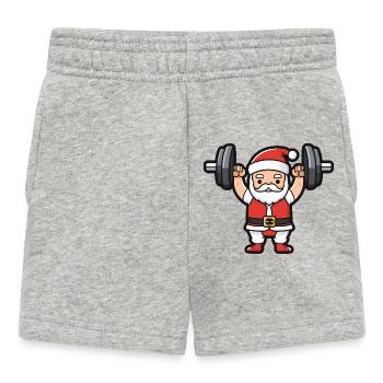 Père Noël Poids Gym Noël - Short Bébé - gris chiné - Devant