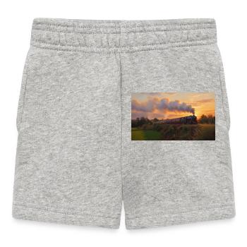Sunset Steam Train - Baby Shorts - Grau meliert - Vorne