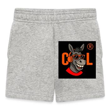Cool Donkey DJ Logo - Short Bébé - gris chiné - Devant