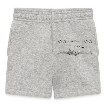 Panorama de la Maison d’Hiver Dessin au trait - Short Bébé - gris chiné - Devant
