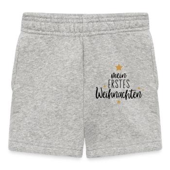 Mein erstes Weihnachten - Baby Shorts - Grau meliert - Vorne
