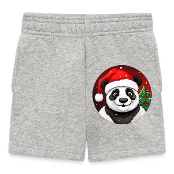 Panda de Noël - Short Bébé - gris chiné - Devant