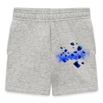 Blue Crystal Spell - Baby Shorts - heather grey - Front