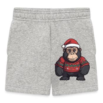 Noël de Noël Gorilla - Short Bébé - gris chiné - Devant