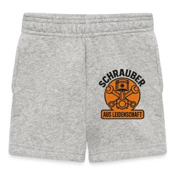 Screwdriver with passion - Baby Shorts - heather grey - Front