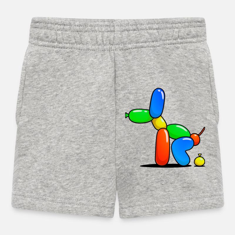 Chien Ballon - Short Bébé - gris chiné