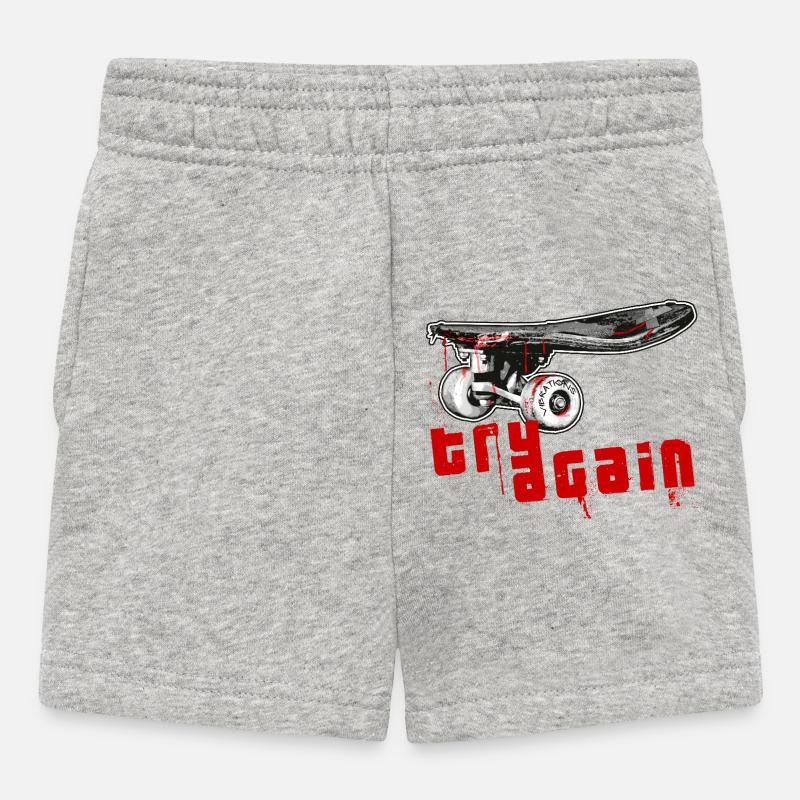 Skateboard - Short Bébé - gris chiné