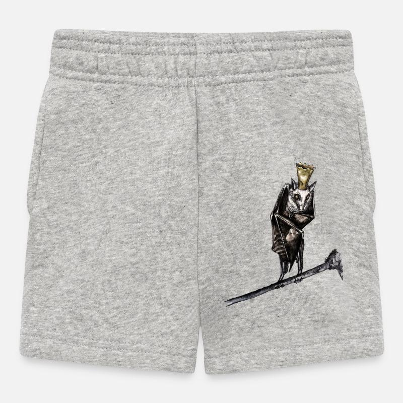 Roi Nuit - Short Bébé - gris chiné