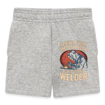 Welder Behind Every Smooth Bead Is Craftsmanship - Baby Shorts - heather grey - Front