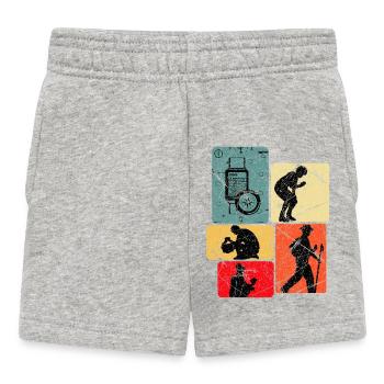 Explorer Design: Expeditions & Compass - Baby Shorts - heather grey - Front
