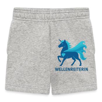 Proud Wave Rider, Unicorn Power, Sea - Baby Shorts - heather grey - Front