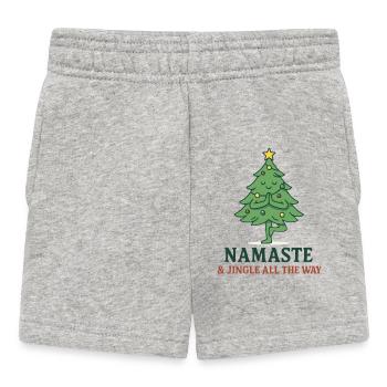 Namaste Festive Tree Zen Style - Baby Shorts - heather grey - Front