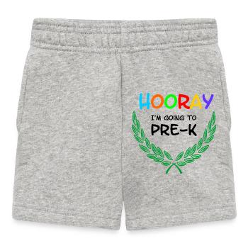 Hourra, je vais en maternelle - Short Bébé - gris chiné - Devant