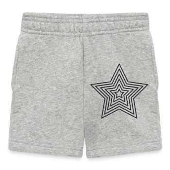 star - Baby Shorts - heather grey - Front