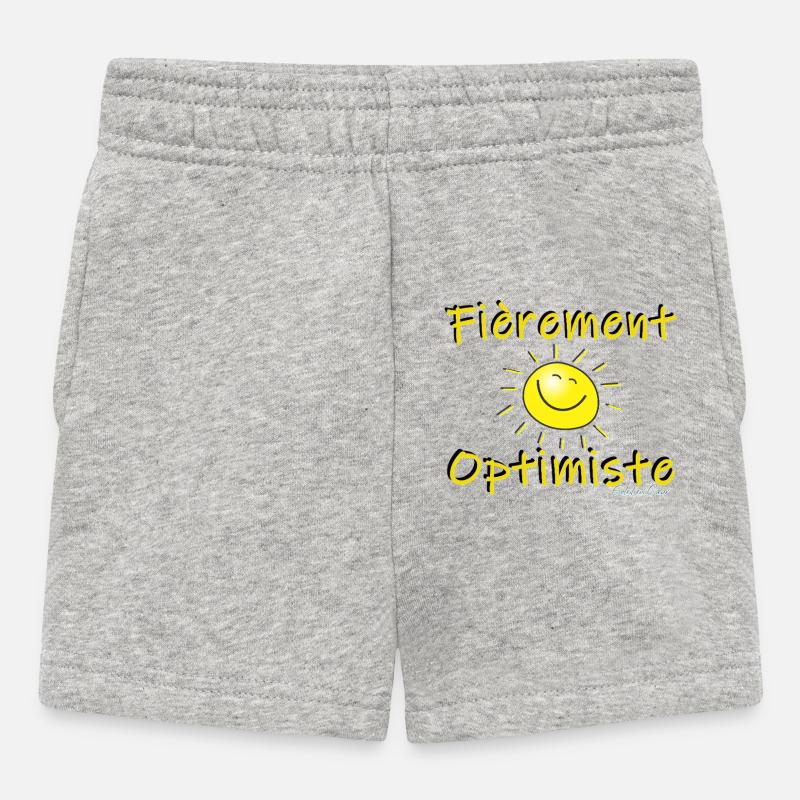 Fièrement Optimiste - Short Bébé - gris chiné