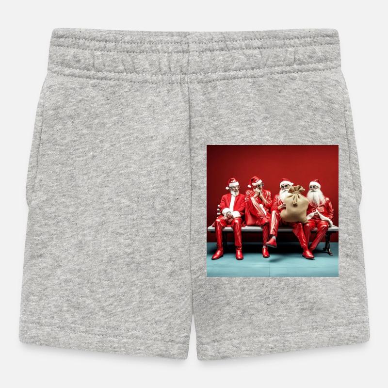Application Santa's Quartet on Casting Bank - Baby Shorts - heather grey