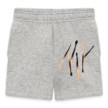 Burnt matches in a simple arrangement - Baby Shorts - heather grey - Front