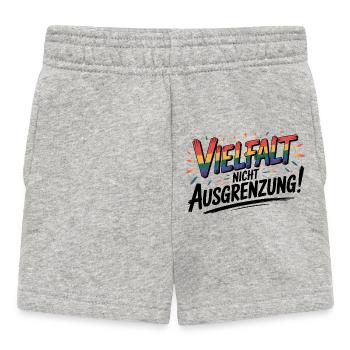 Diversité au lieu d’exclusion - Logo Cool Pride - Short Bébé - gris chiné - Devant
