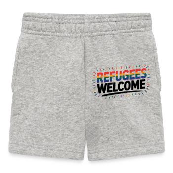 Accueil des réfugiés - Logo Cool Pride - Short Bébé - gris chiné - Devant