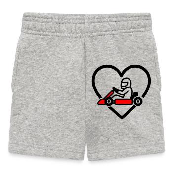 Karting Heart – Passion Speed - Short Bébé - gris chiné - Devant