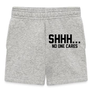 PSSST... Niemanden interessiert es - Baby Shorts - Grau meliert - Vorne
