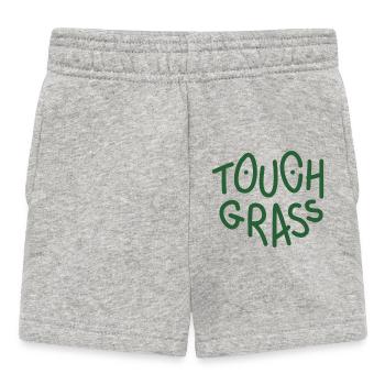 Touch grass - Baby Shorts - heather grey - Front