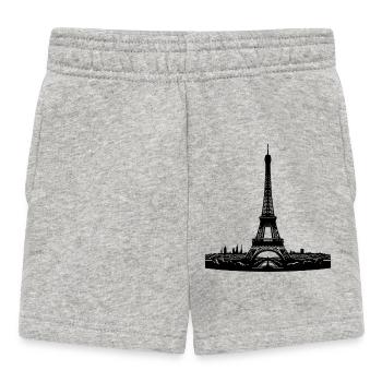 Tour Eiffel française attirante dans le Paris typique - Short Bébé - gris chiné - Devant