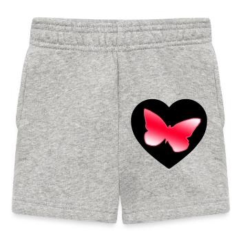 Schmetterlinge - Baby Shorts - Grau meliert - Vorne