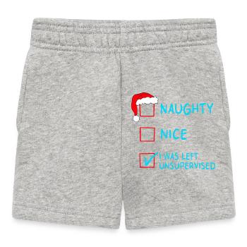nice_naught_blue - Baby Shorts - heather grey - Front
