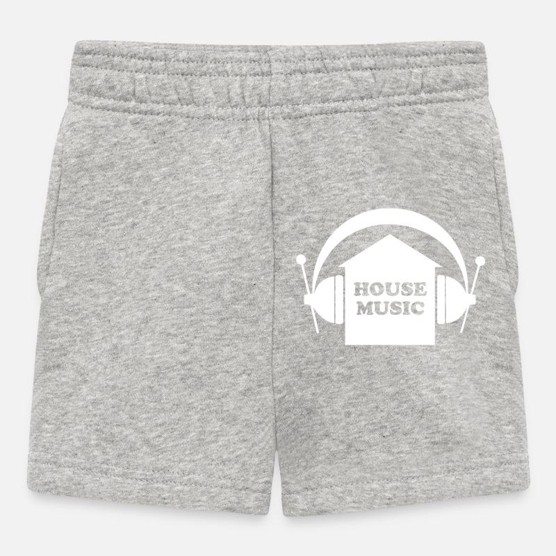 Musique house - Short Bébé - gris chiné