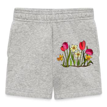 Fleur - Short Bébé - gris chiné - Devant