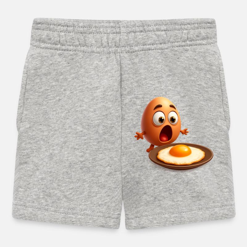 Œuf Contrarié - Short Bébé - gris chiné