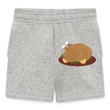 Gerösteter Truthahn mit Zitronengarnitur - Baby Shorts - Grau meliert - Vorne