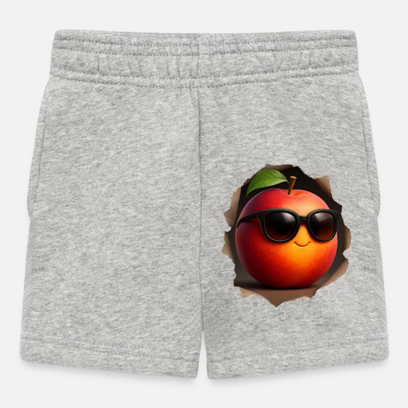 Pêche Fruit Nectarine - Short Bébé - gris chiné