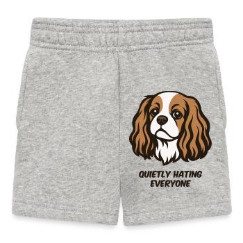 Silent Knight Hates Everyone - Baby Shorts - heather grey - Front