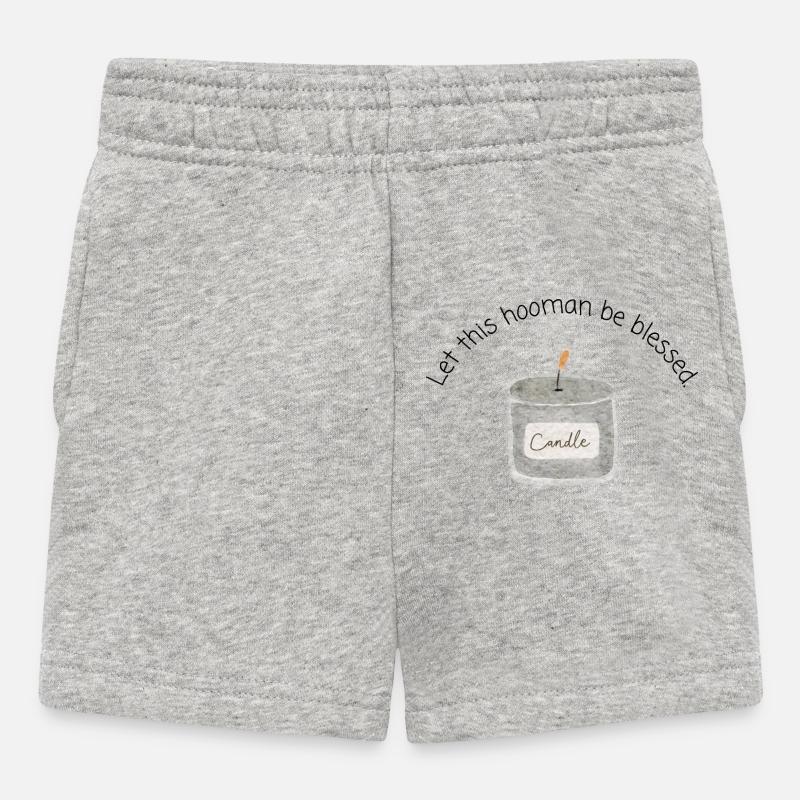 Let This Hooman Be Bl*ssed - Baby Shorts - heather grey