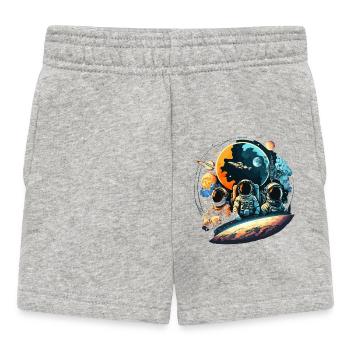 Astronautes en orbite vue de la planète - Short Bébé - gris chiné - Devant