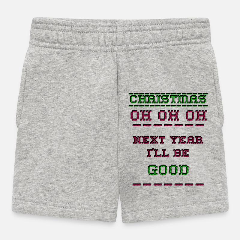 Pixel de Noël - Short Bébé - gris chiné