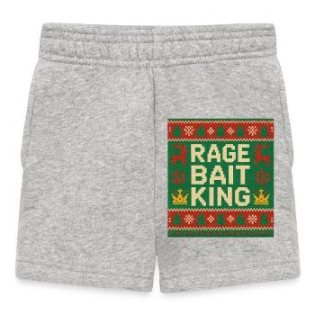 Rage Bait King Hässlicher Pulloverstil, lustiges Meme - Baby Shorts - Grau meliert - Vorne
