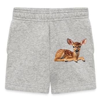 Rehkitz-Reh - Baby Shorts - Grau meliert - Vorne