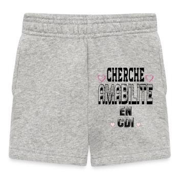 Auf der Suche nach Freundlichkeit bei einem festen Vertrag - Baby Shorts - Grau meliert - Vorne