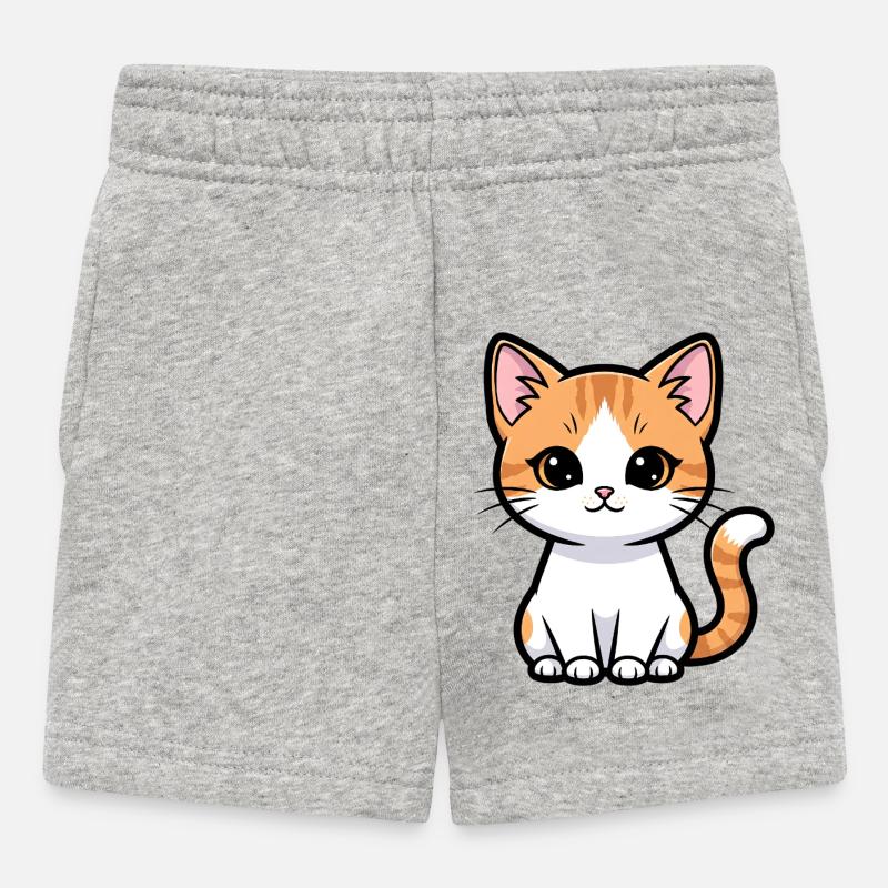 Charme chaton calicot - Short Bébé - gris chiné