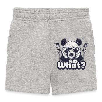 Panda, So What - Baby Shorts - Grau meliert - Vorne