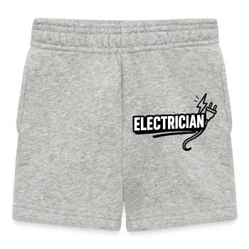 Electrician Motif Cable Flash - Baby Shorts - heather grey - Front