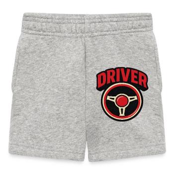 Emblème du volant Retro Driver Sport - Short Bébé - gris chiné - Devant