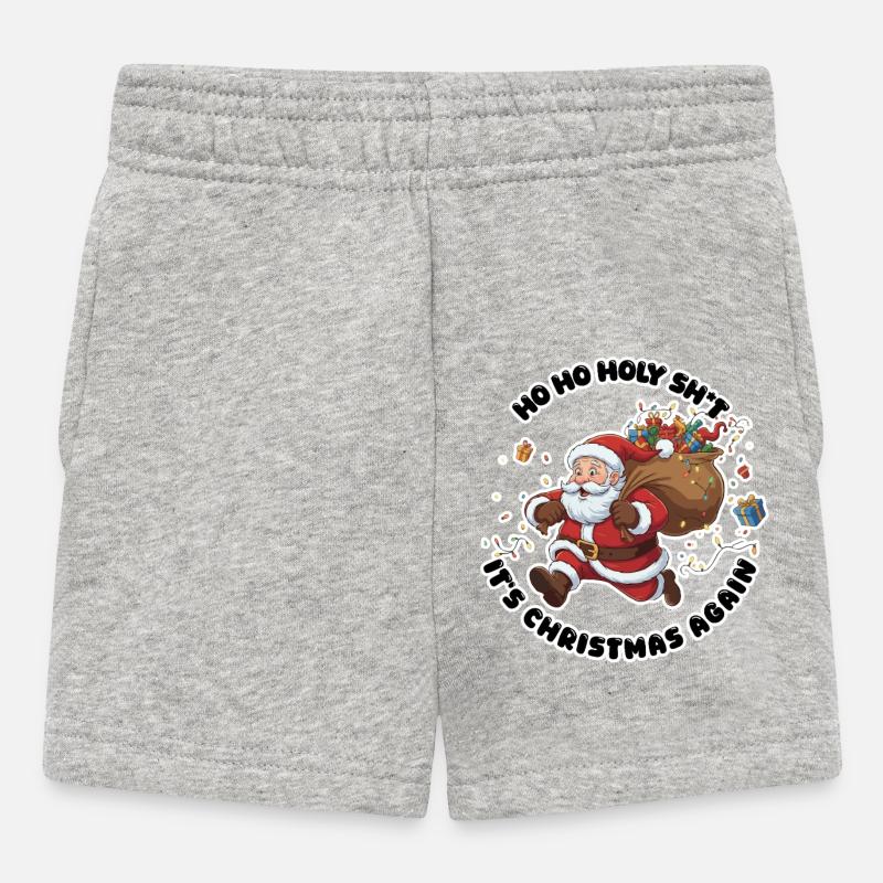Ho Ho de, c’est encore Noël - Short Bébé - gris chiné